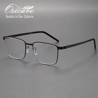 Meilleures ventes : Montures de lunettes de vue pour hommes, design 2026, noires, de luxe, surdimensionnées, style vintage, en titane, à acheter en ligne