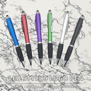 Custom Logo with Stylus Ballpoint Pen Plastic Promotion Ballpen with Personalized Design Paint Coating Twist Pen - Product Image 6