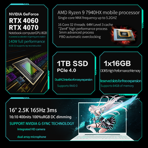 Portátil TUF Gaming Tianxuan 5 Pro 16:10 2.5K+165Hz 11 con Doble Tarjeta Gráfica Dedicada, Retroiluminación RGB, Portátil A-sus Económico - Product Image 2
