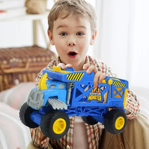 Оптовая продажа, 3 шт., литой грузовик-монстр Sunq из пластика, большой транспортер, игрушечный автомобиль, монстр-Трак для детей