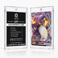Étui magnétique transparent et fin pour cartes de sport, support de carte anti-UV 35PT