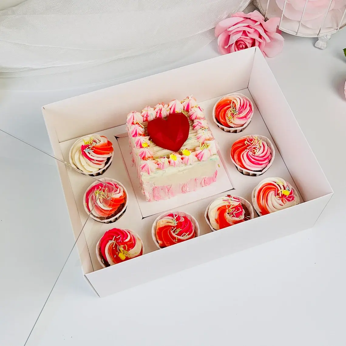 Nouveau Style Cajas Para Cupcake Box Emballage De Cuisson Oeuf Tarte Muffin Box Cupcake Container Box Avec Couvercle En Pvc Transparent