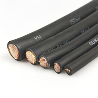 Huaqi Großhandel Flexible Gummi-Schweißkabel 10 16 25 35 50 70 95 mm² Kupfer Elektrisches 1/0 2/0 4/0 Strom-Schweißkabel