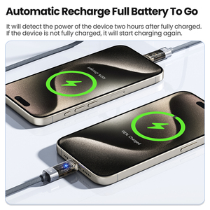 Câble de charge PD Toocki Advanced 100W avec puce E-Marker, affichage numérique, transfert de données, <span class=keywords><strong>cordon</strong></span> avec noyau en cuivre étamé <span class=keywords><strong>pour</strong></span> un usage quotidien - Product Image 5