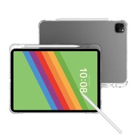 Étui de protection souple antichoc en TPU transparent avec fente pour porte-crayon pour iPad Pro 11 2024/Air 6 11 pouces 2024/iPad 10 11 12e génération