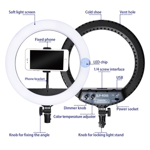 Anneau lumineux bicolore 60w <span class=keywords><strong>14</strong></span>\" avec support SMD LED pour vidéo et photo YouTube, <span class=keywords><strong>prix</strong></span> bas et garantie d'un an - Product Image 4