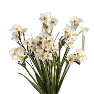 Narcisi Artificiali a 4 Teste da 44cm Direttamente dalla Fabbrica, Fiori di Narciso in Seta all'Ingrosso per Decorazione Casa e Tavola - Product Image 5