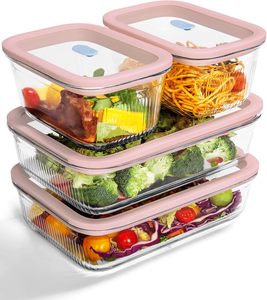 Nouvel ensemble de boîtes de conservation en verre sans BPA avec couvercle en verre, plat de cuisson en verre pour four - Product Image 1