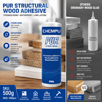 Adhésif PUR industriel à haute viscosité, colle polyuréthane pour le collage de panneaux MDF, contreplaqué et bois