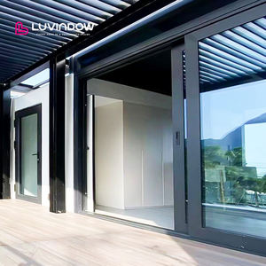 Cửa trượt phòng bằng nhôm cách nhiệt, kính cường lực hai lớp tùy chỉnh, tiết kiệm năng lượng, bán chạy - Product Image 1