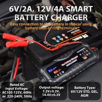Chargeur universel portatif d'impulsion de batterie de 6V et de 12V 4A chargeur de véhicule de 12V pour des voitures et des motos