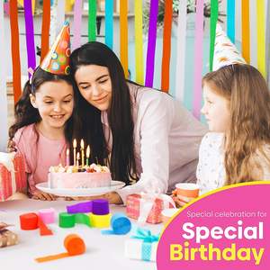 Serpentina de papel crepé de arcoíris, decoración de fiesta, serpentinas de arcoíris, rollo de papel crepé, fabricación de flores, serpentina, decoración de techo para fiesta - Product Image 3