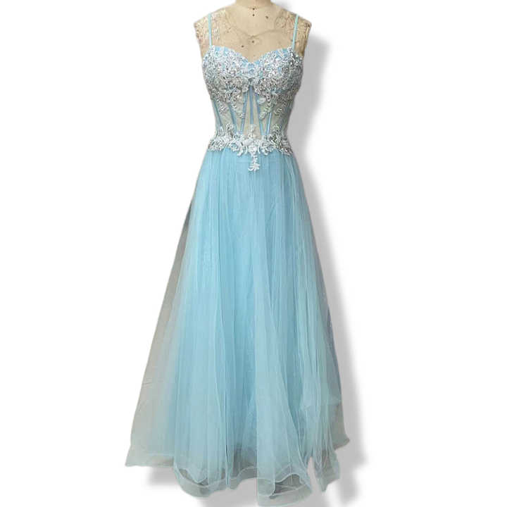 Blue Boning Dress