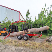 Remorque de grume de remorque de bois de forêt de petit prix avec le chargeur de bois d'atv de grue