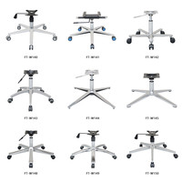 Pieds de chaise en fer pour meubles en gros, base de chaise de bureau pivotante moderne, accessoires de chaise, alliage d'aluminium réglable