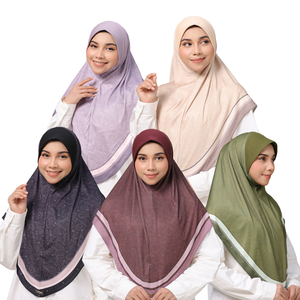 Voiles 2025 – Foulard turc en laine peignée monocouche, Hijab instantané pour enfants, motif floral d'été, respirant et extensible, style pakistanais - Product Image 1