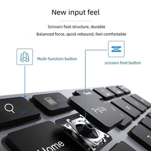 แป้นพิมพ์ตัวเลขดิจิตอล 35 ปุ่มไร้สาย BT โหมดคู่ แป้นพิมพ์ตัวเลขแบบเงียบ ใช้งานร่วมกับโทรศัพท์มือถือและคอมพิวเตอร์ได้ - Product Image 5