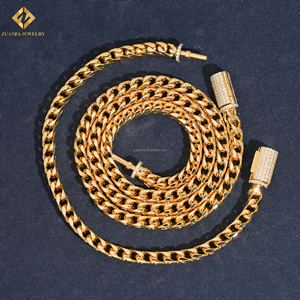 Wholesale Price Pass Tester 4MM Moissanite Lock Chain Silver 925 Gold <b>Men</b> Hip Hop Iced Out 925 Silver Franco Chain &Bracelet - Product Image 2