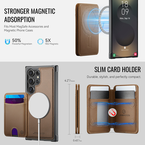 Funda para Teléfono con <span class=keywords><strong>Carga</strong></span> Inalámbrica, Soporte Magnético para Tarjetas, Piel Sintética para <span class=keywords><strong>Samsung</strong></span> S26 Ultra S25 Plus S24 S23 S22 A56 A55 A54 A53 - Product Image 5