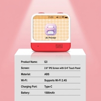 Imprimante Thermique Portable Intelligente IA pour Enfants avec Écran Tactile IPS 2,8 pouces, Sans Fil, pour la Collecte des Questions Mal posées, Vente en Gros