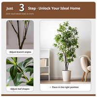 Arbre d'olivier artificiel en plastique écologique de haute qualité, plante en pot réaliste simulée pour la maison, le jardin, Noël, le Nouvel An