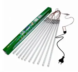 Fête de Vacances de mariage Halloween Noël LED Météore Douche Pluie 50cm 10 Tubes 540 LED Chaîne De Glaçon Goutte D'eau En Cascade Lumières