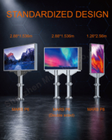 Panneau d'affichage numérique LED couleur double face en forme de V, monté sur pilier, IP66, pour publicité routière et de stationnement