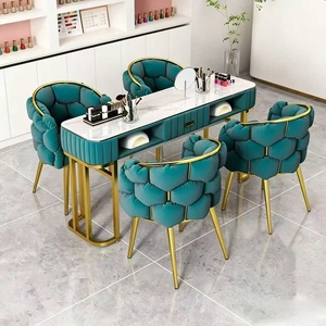 Juego de Mesa y Silla para Manicura Estilo Crema, Lujo Ligero, Multifuncional, para Una o Dos Personas, Precio Especial Económico - Product Image 6