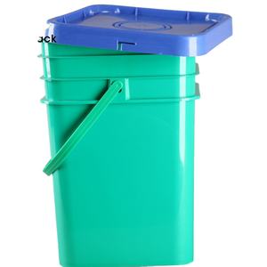 Approvisionnement d'usine de fabrication en Chine seaux carrés en plastique de 20L/5 gallons seau carré avec couvercle en vente - Product Image 1