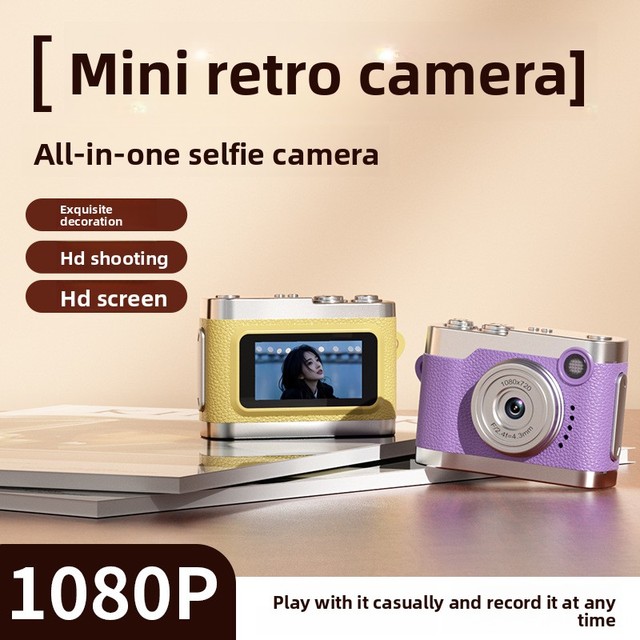 Mini Retro Camera 1080P HD Screen Kids Digital Camera with Recording Function for Children Birthday Gift