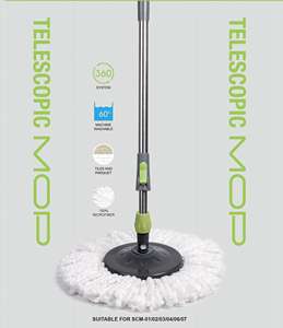 Pièces détachées pour serpillière rotative à 360 degrés, manche de serpillière à pression manuelle - Product Image 2