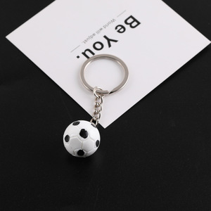 Porte-clés en résine en forme de ballon de basket et de football, en alliage de zinc, forme ronde, pour sac ou téléphone - Product Image 3