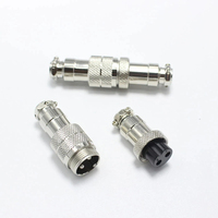 Aviator M12 4Pin GX16 Circular Cable Wire Connector 4-8 Pin 16mm Hole Waterproof PCB LED 16MF Male Plug Female Socket for Power