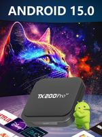 TX200 PRO Smart Android TV Box 4K, Lettore Multimediale Wireless WiFi, Dispositivo di Streaming Quad Core