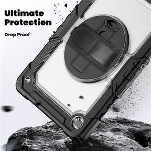 Étui de <span class=keywords><strong>tablette</strong></span> transparent en silicone robuste, résistant aux chocs, avec béquille, pour iPad 11e génération 10.2, <span class=keywords><strong>Samsung</strong></span> Tab A9 A11 Plus - Product Image 3