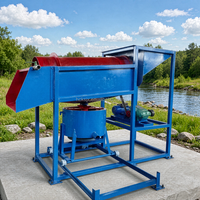 Installation de lavage de sable rotative portable à petite échelle avec concentrateur centrifuge intégré pour la récupération de l'or dans le sable de rivière
