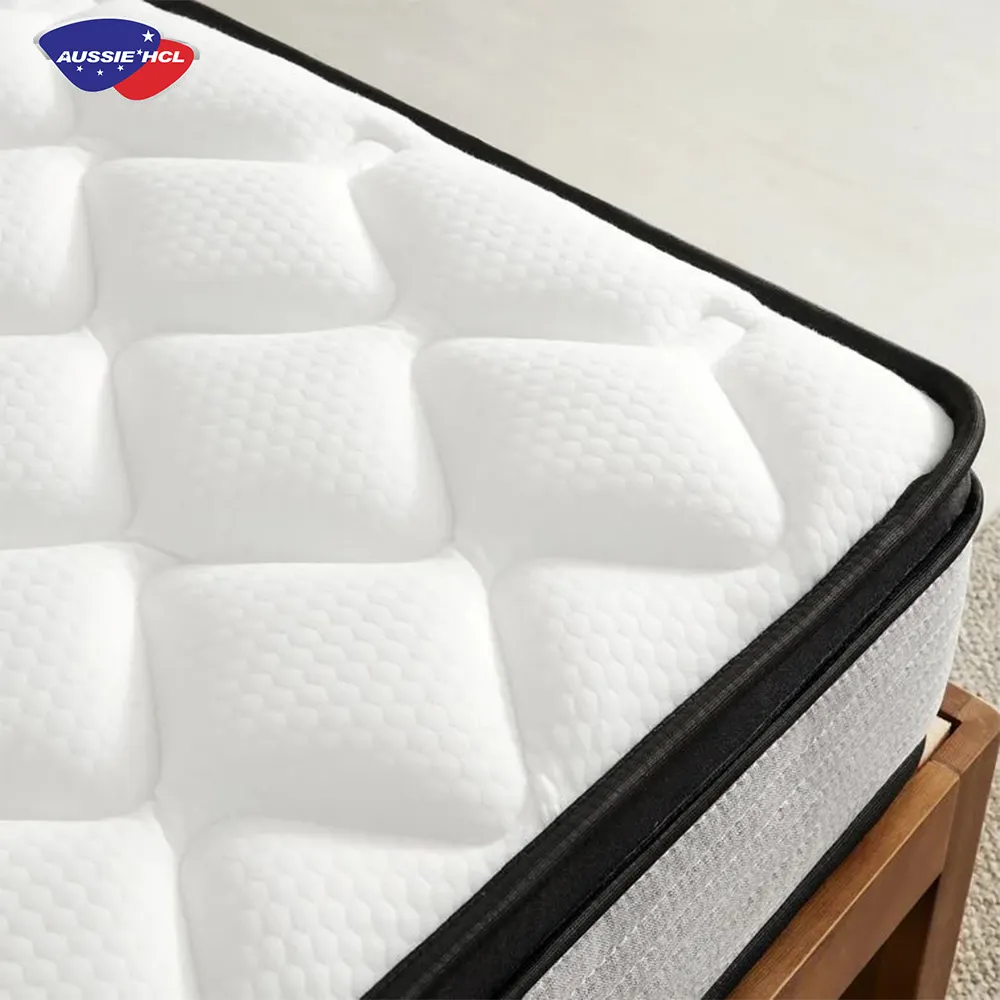 hot selling 6 8 10 12 14 15 inch eruo top gel memory foam pocket spring mattress natural latex double spring mattresses