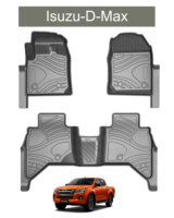 Tapis de sol tendance, non toxiques, écologiques, en TPV 3D avec texture fibre de carbone, pour conduite à gauche, compatibles Isuzu D-Max 2024