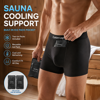 Caleçons rafraîchissants pour hommes avec poches pour blocs de glace, 2 blocs de gel à usage alternatif, effet sauna, respirants, OEM ODM, directement de l'usine