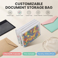 Bolsas de Documentos de Nailon Transparentes Personalizadas, de Gran Capacidad, con Cierre, para Oficina, Viajes, Aptas para Estuches de Lápices
