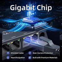 Adaptador Ethernet Mini de 4 Puertos Starlink Gen 3 Personalizado con Cable de 1.6 pies, Conexión Cableada de 1Gbps, Puertos RJ45 para 4 Dispositivos