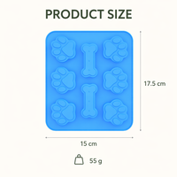 Moule en silicone de qualité alimentaire personnalisé en forme d'os de chien, sans BPA, antiadhésif, pour glaçons, chocolats, bonbons, gâteaux, friandises pour chiens, plateau de cuisson OEM ODM