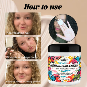 Marque privée Crème de bouclage <span class=keywords><strong>pour</strong></span> cheveux ondulés Curl Crème de bouclage Contrôle des bouclés Produits améliorant <span class=keywords><strong>les</strong></span> <span class=keywords><strong>boucles</strong></span> - Product Image 6