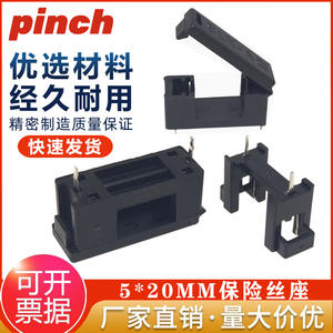 Portafusibles tipo A Blx de 5x20 mm, tipo abierto, negro, montaje a través de orificio para protección de circuitos eléctricos - Product Image 5