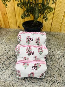 Handmade Cotton Down <b>Zip</b> Makeup Bag Gifts Proposal Cosmetic Bag Women Cosmetic Bags Large Capacity - Product Image 3
