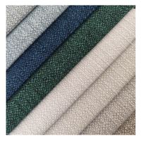 Tissu d'ameublement Jacquard en lin de haute qualité 100% polyester pour canapé Style européen uni avec technique tricotée en chaîne