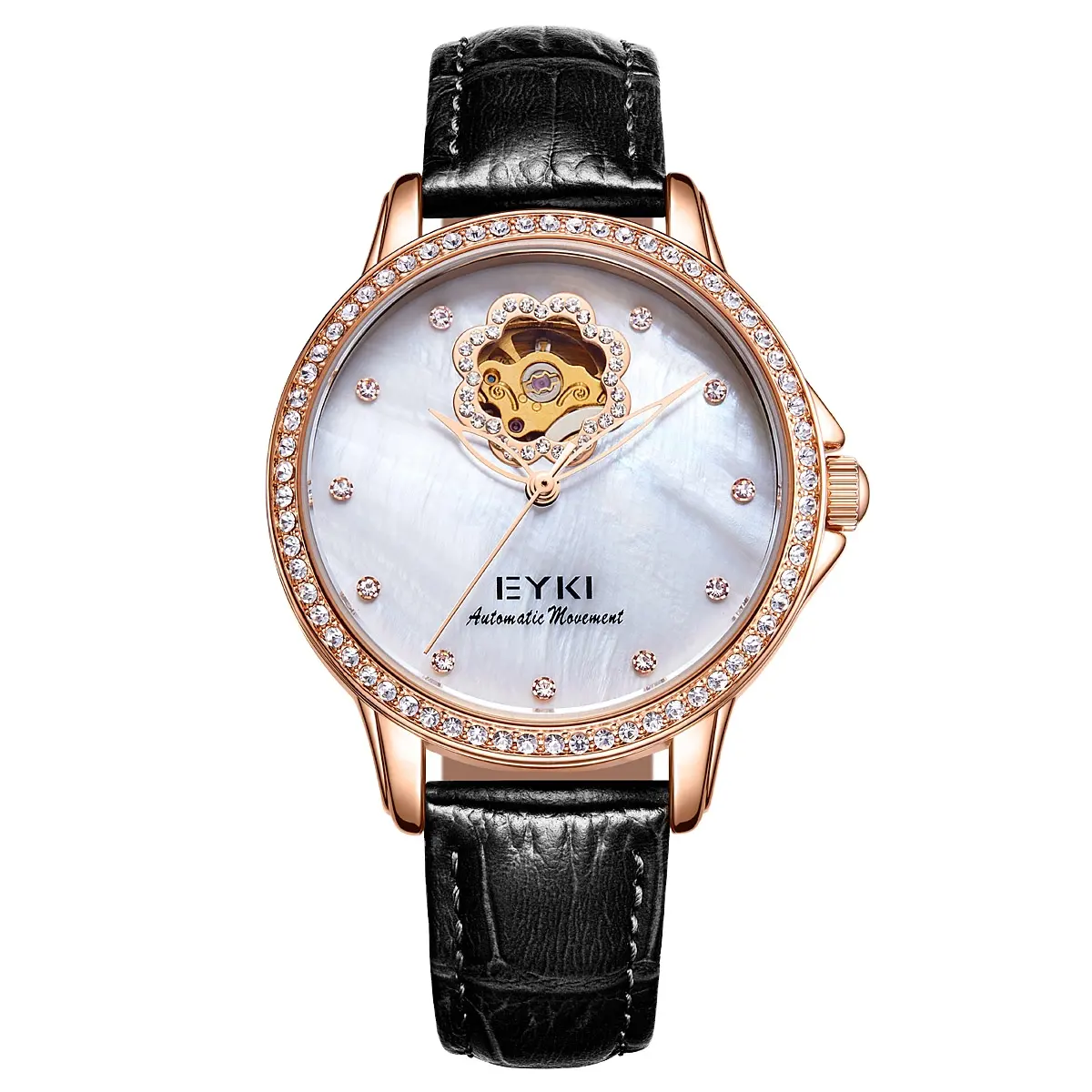 Genuine leather strap mechanical high quality ensure 3atm waterproof women automatic luxury watches