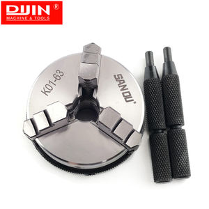 Лак для токарного станка, 63 мм, 3 челюсти, Самоцентрирующиеся, диаметр, K01-63 корпус, сталь для небольшого токарного станка по дереву, сделано в Китае - Product Image 1