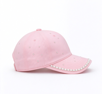 Casquettes de baseball ajustables en strass brillants et perles de cristal, casquettes de baseball tendance en forme de cœur pour la Saint-Valentin 2026