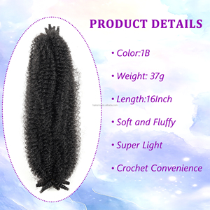 Pre-tách mùa xuân afro Twist tóc pre-fluffed kinky xoắn tự nhiên cho phong cách bảo vệ Marley Crochet bện tóc - Product Image 4